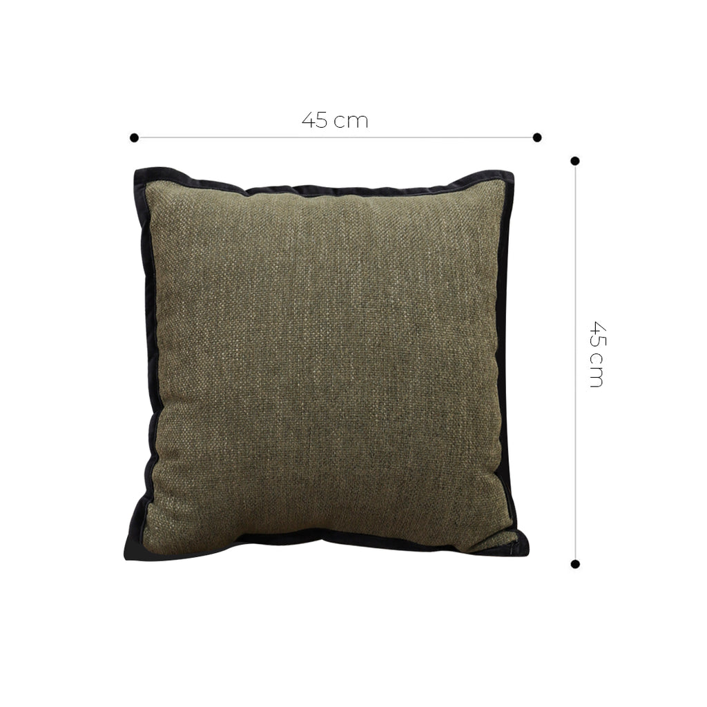 SOGA 45cm Soft Olive Green Square Decorative Pillowcase