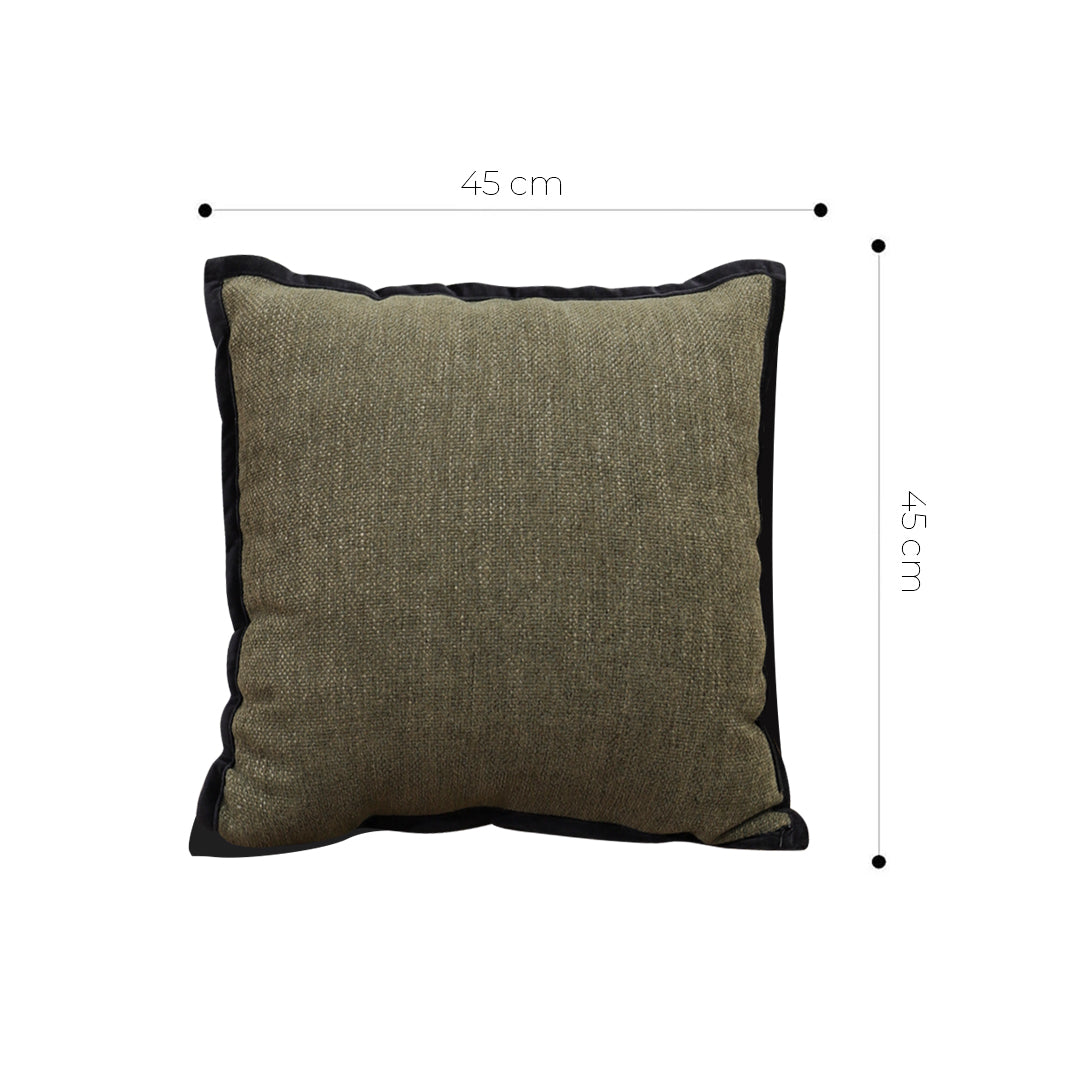 SOGA 45cm Soft Olive Green Square Decorative Pillowcase