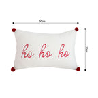 SOGA 45cm Ho Ho Ho Sherpa Christmas Pillowcase