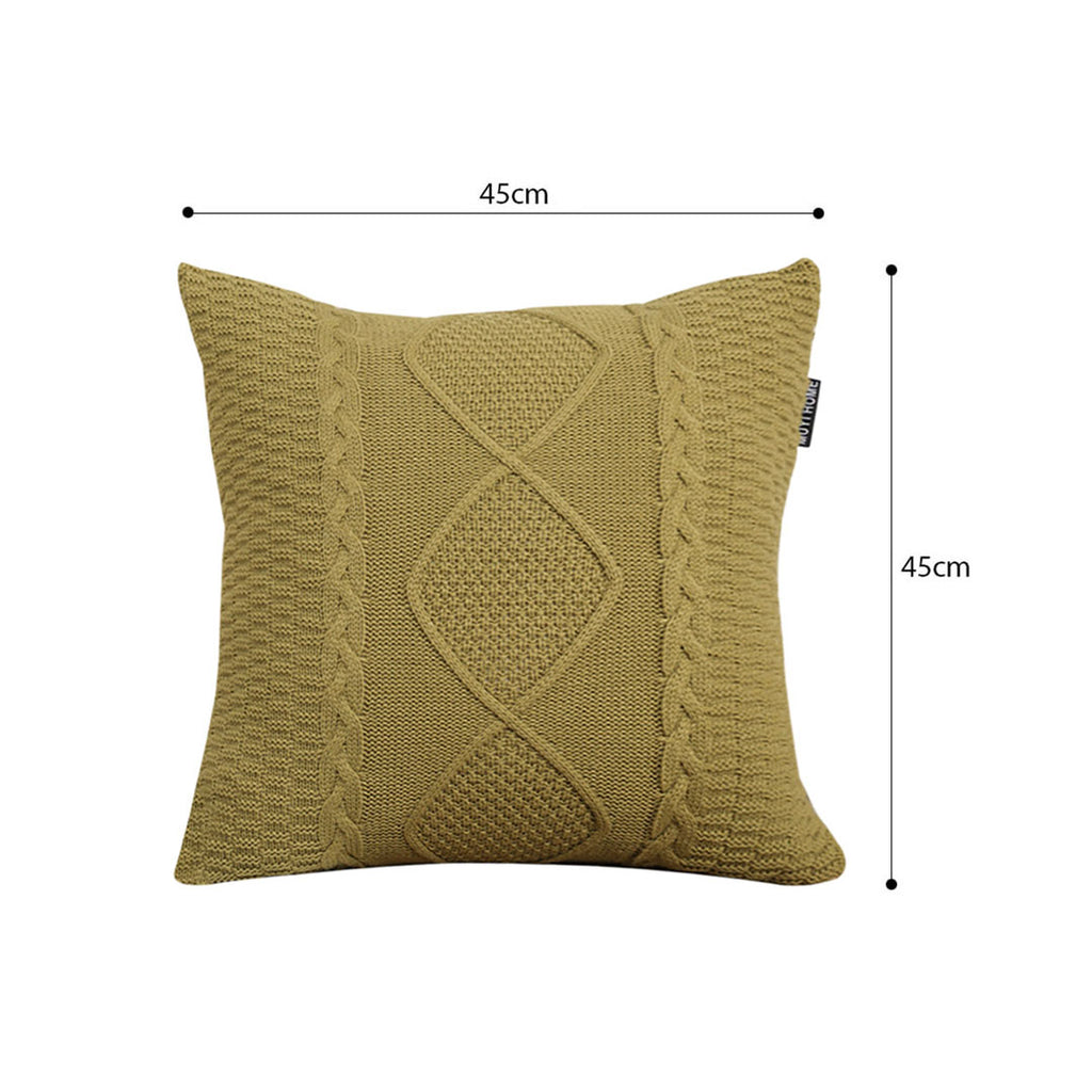 SOGA 45cm Retro Twisted Vine Rhombus Pillowcase