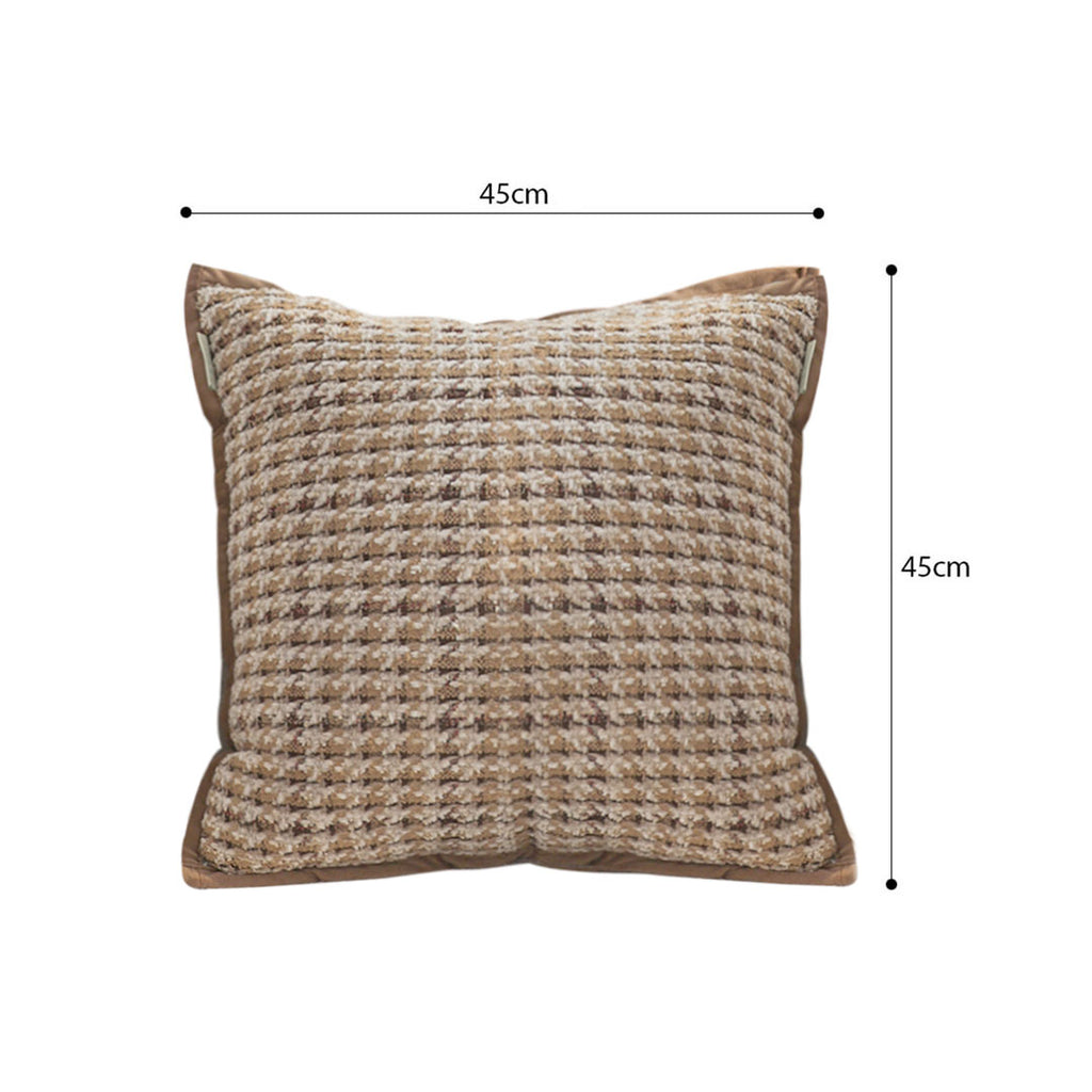 SOGA 45cm Cozy Woven Brown Pillowcase