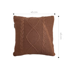SOGA 45cm Sohobo Rectangle Knitted Cushion Cover with Boho Fringe