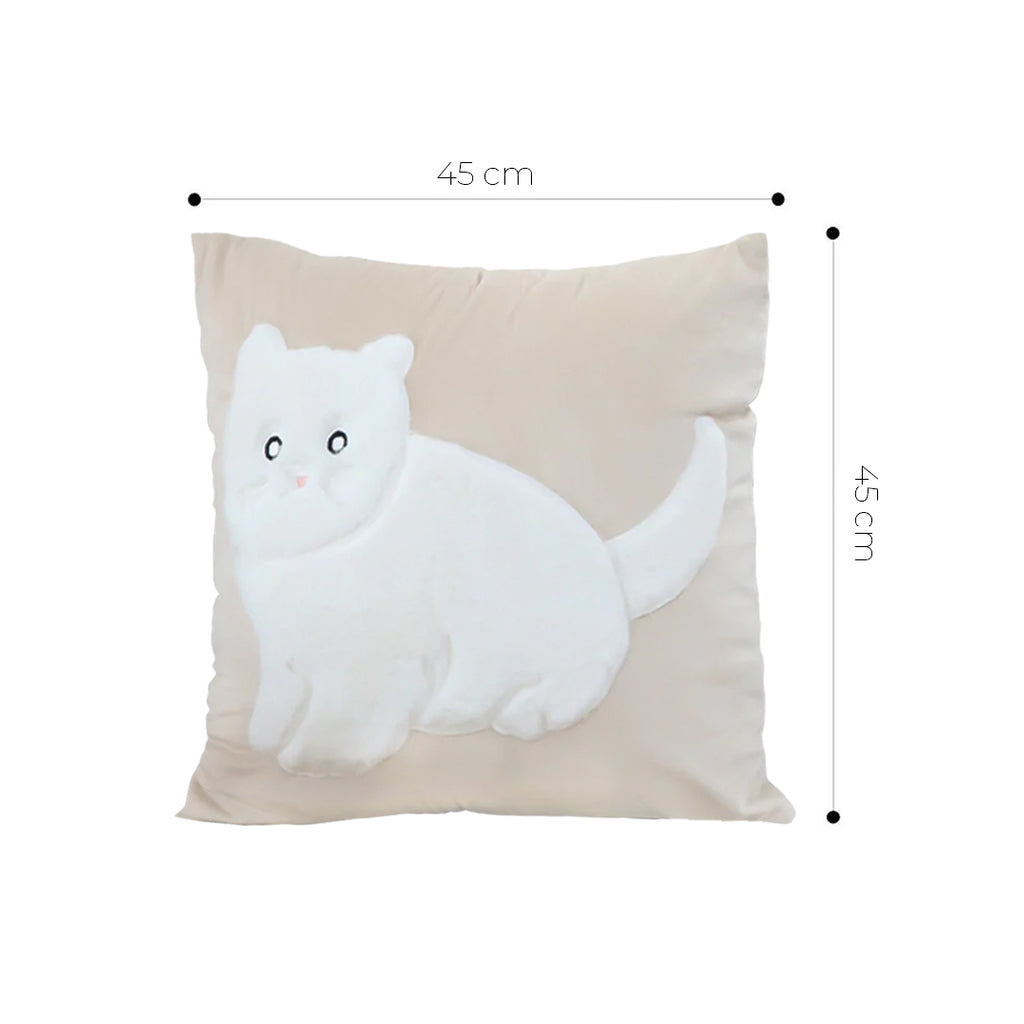 SOGA 45cm Adorable Cat Silhouette Pillowcase
