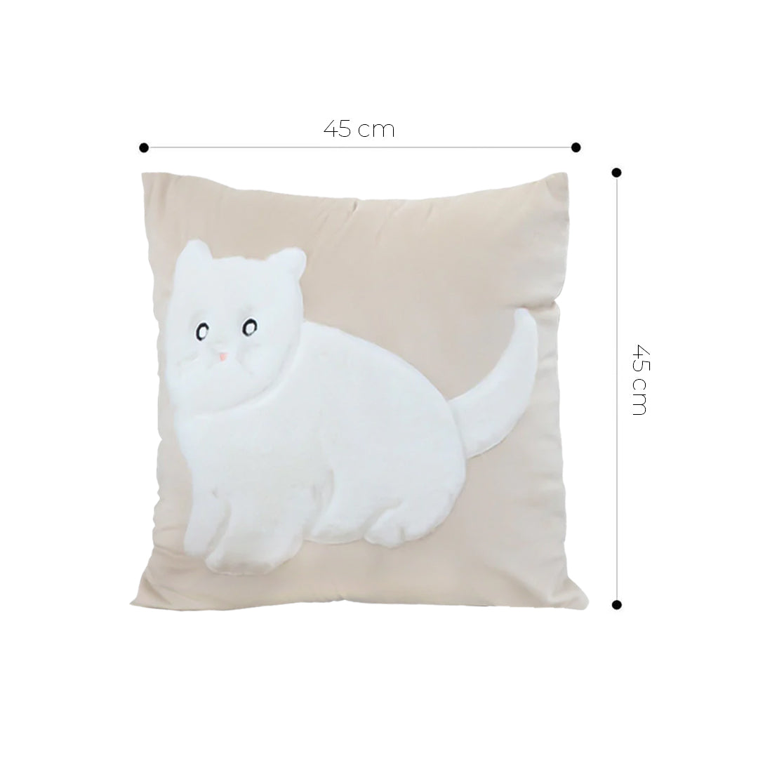 SOGA 45cm Adorable Cat Silhouette Pillowcase