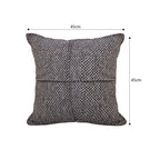 SOGA 45cm  UrbanWeave Charcoal Tweed Pillowcase