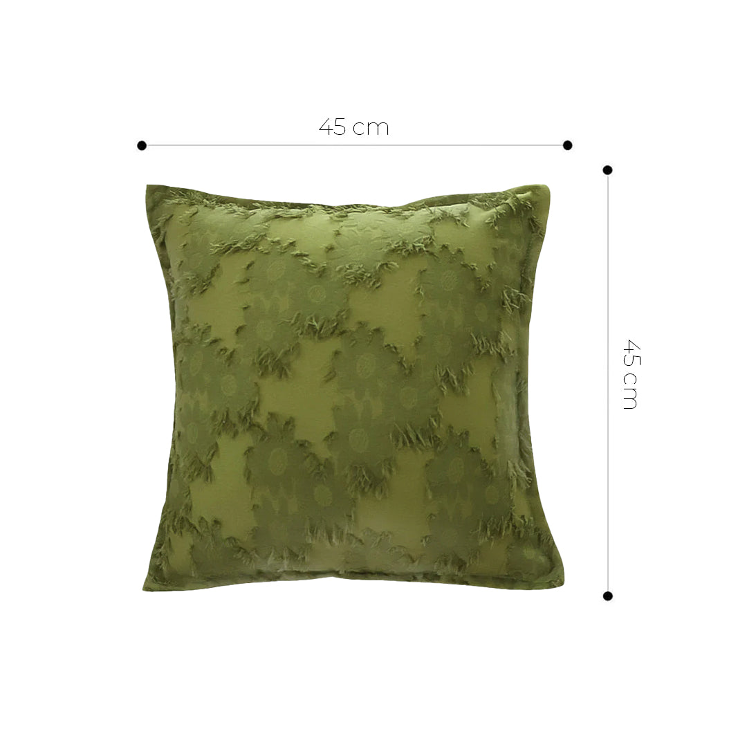 SOGA 45cm Textured Olive Green Accent Pillow Cover