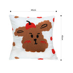 SOGA 45cm Sweet Cherry Bear Hug Decorative Pillowcase