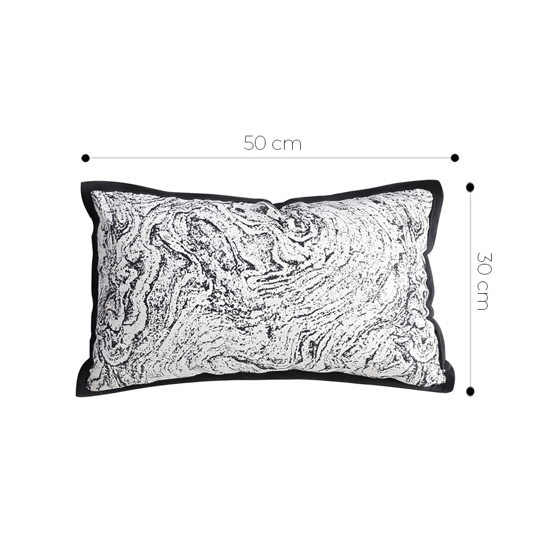 SOGA 30x50cm Artistic Black Border Rectangular Pillowcase