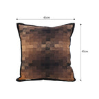 SOGA 45cm Pixelated Comfort Caramel Square Pillowcase