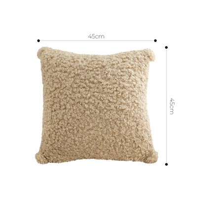 SOGA 45cm Warm Beige Bouclé Comfort Pillowcase