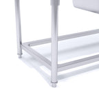 SOGA Stainless Steel Work Bench Right Dual Sink Commercial Restaurant Kitchen Food Prep 160*70*85