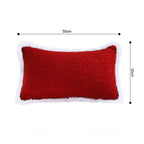 SOGA 2X 30x50cm Luxe Burgundy Textured Lumbar Pillow Cover