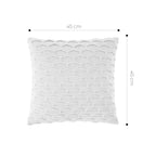 SOGA 45cm Scalloped Wave Pillowcase (Pure White)