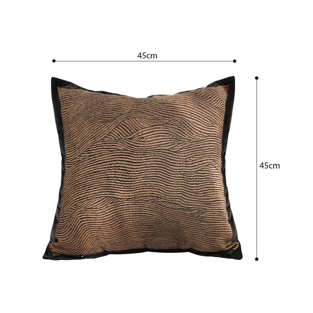 SOGA 45cm Square Textured Wave Pillowcase – Modern Style & Cozy Accent Cover