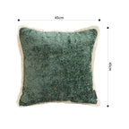 SOGA 45cm Emerald Velvet Fringe Pillowcase