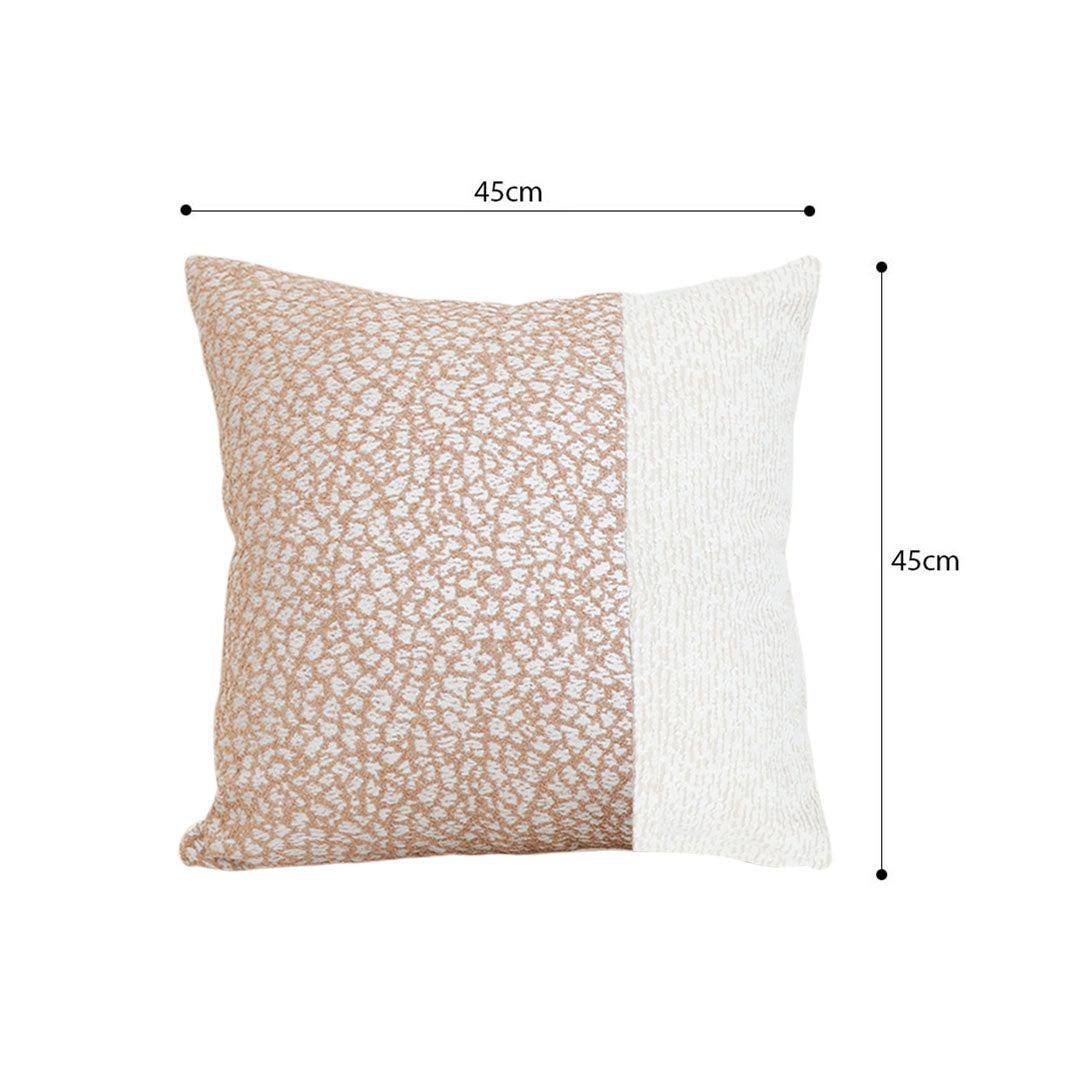 SOGA 45cm Chic Ivory & Gold Textured Pillowcase