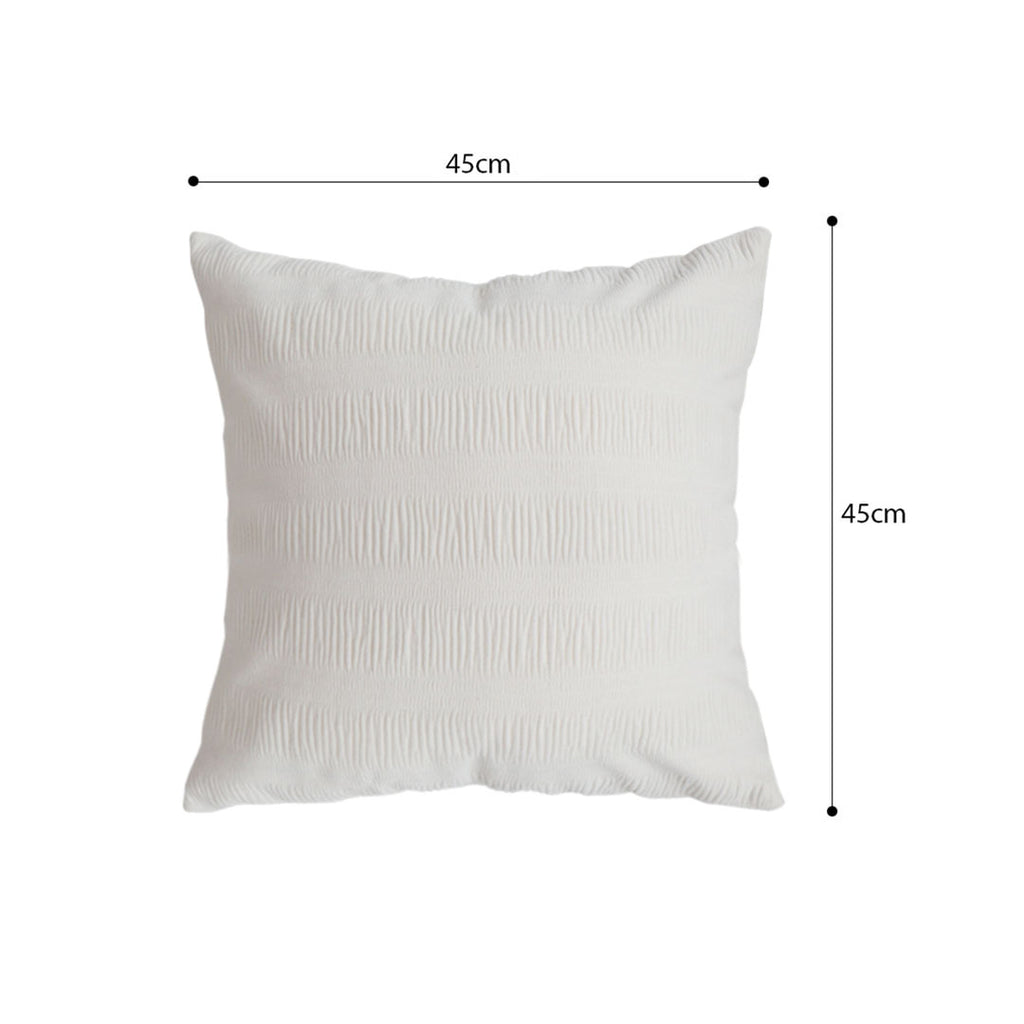 SOGA 45cm Cream Corduroy Polyester Throw Pillow Cover