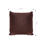 SOGA 2X 45cm Cable Knit Luxury Pillowcases – Cozy Decorative Cushion Covers for Sofa, Bed & Home Décor