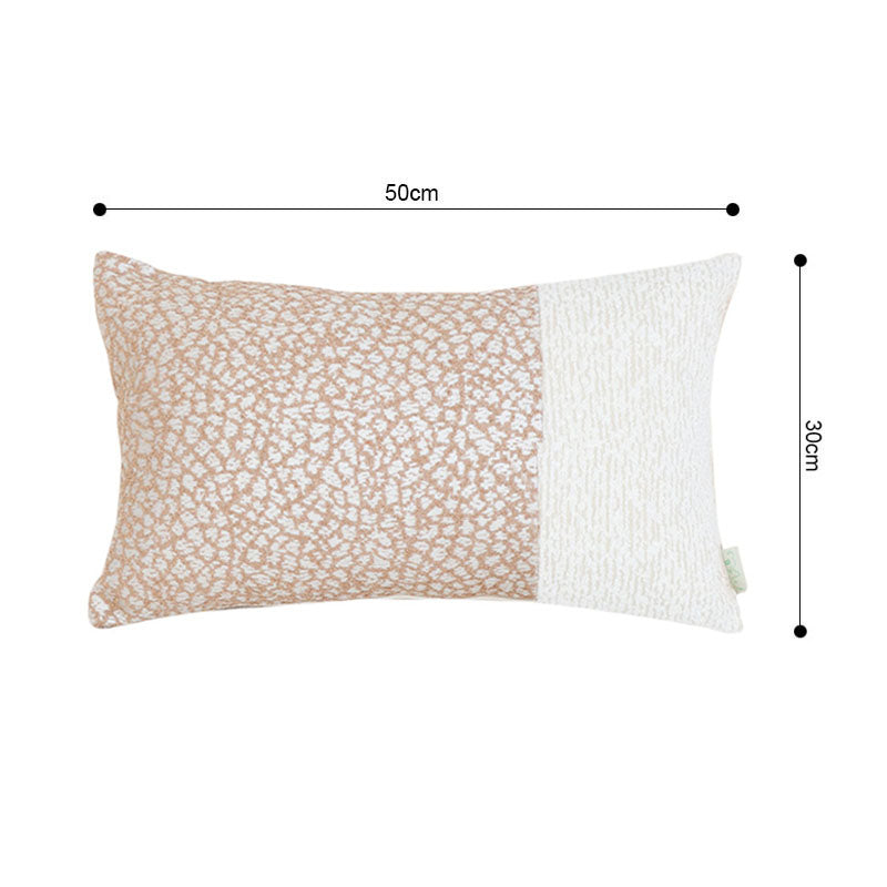 SOGA 30x50cm Chic Leopard Print & Solid Ivory Decorative Pillowcase