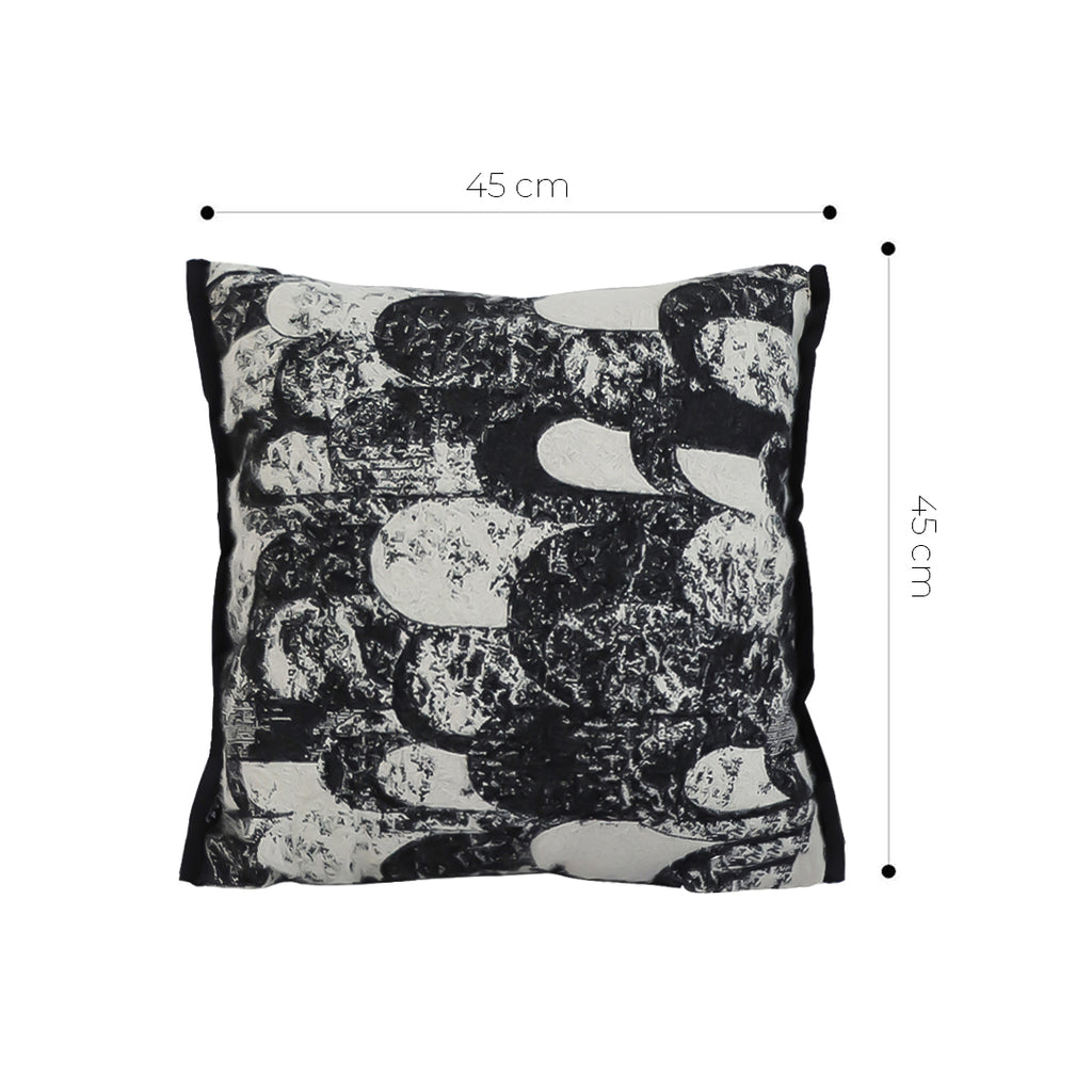 SOGA 45cm Bold Abstract Black & White Pillowcase