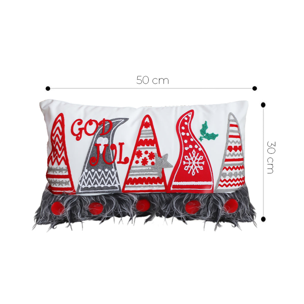 SOGA 30x50cm White Christmas Rectangular Pillowcase with design