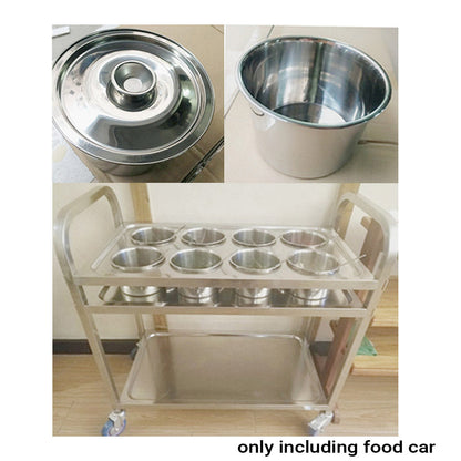 SOGA 2X 2 Tier Stainless Steel 8 Compartment Kitchen Seasoning Car Service Trolley Condiment Holder Cart Spice Bowl