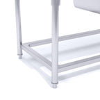 SOGA Stainless Steel Double Sink Bowl Work Bench Commercial Restaurant Food Prep 160*70*85cm