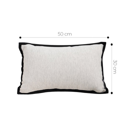 SOGA 30x50cm Olive Green Minimalist Lumbar Pillowcase with Black Trim
