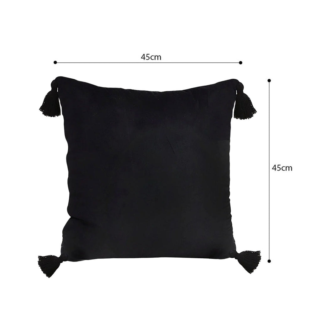 SOGA 45cm Black Art Deco Geometric Outdoor Pillowcase