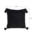 SOGA 45cm Black Art Deco Geometric Outdoor Pillowcase