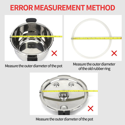 Silicone 2X 3L Pressure Cooker Rubber Seal Ring Replacement Spare Parts