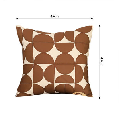 SOGA 45cm Retro Geometric Circle Pillowcase