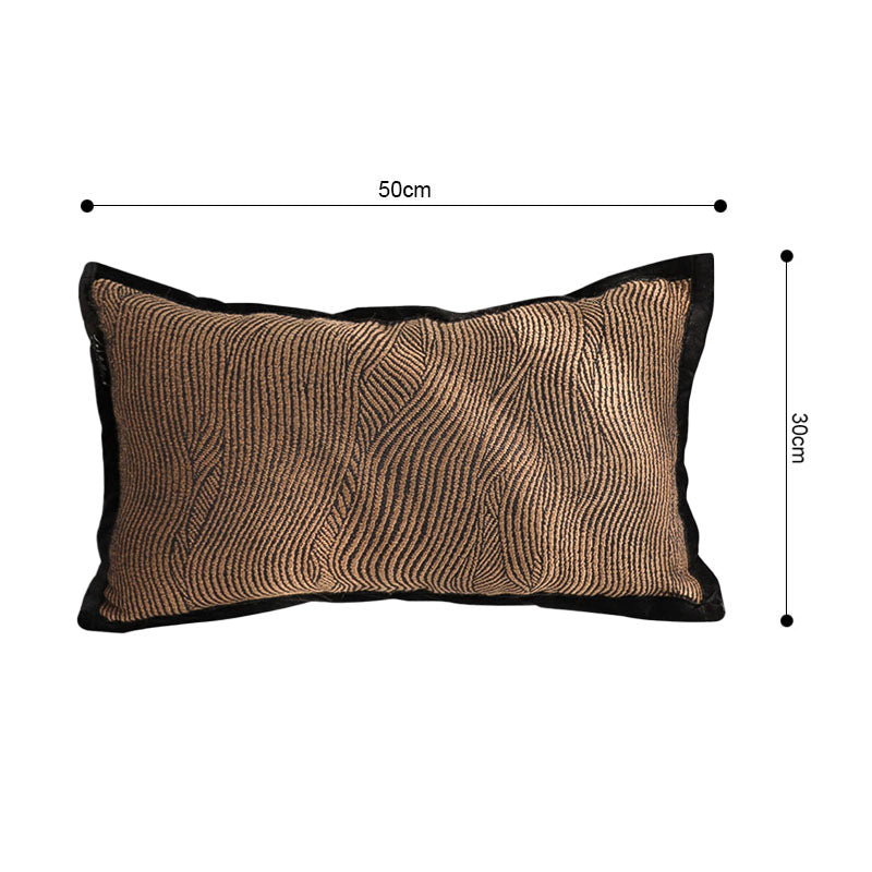 SOGA 30x50cm Textured Wave Lumbar Pillow Cover