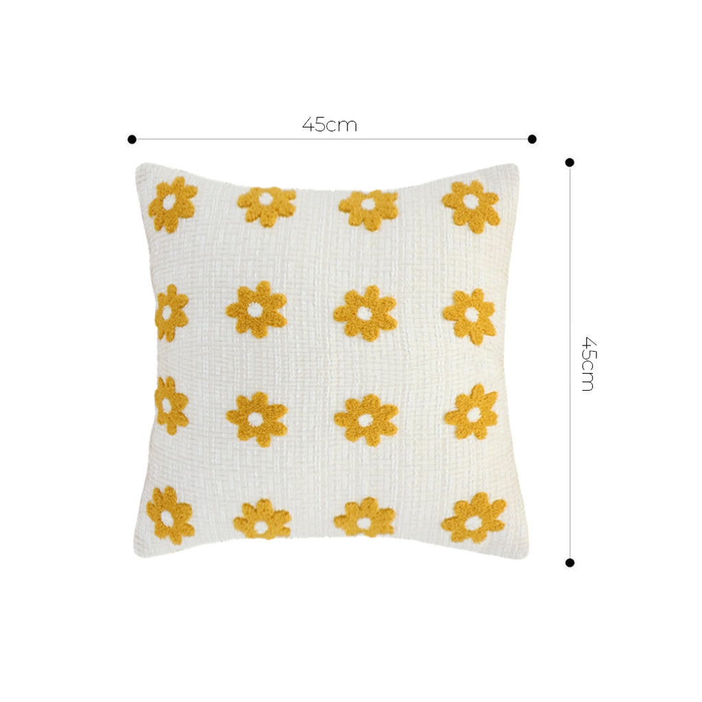SOGA 45cm Retro Daisy Chain Pillow Cover