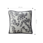 SOGA 2X 45cm Dark Gray Floral Pillowcase