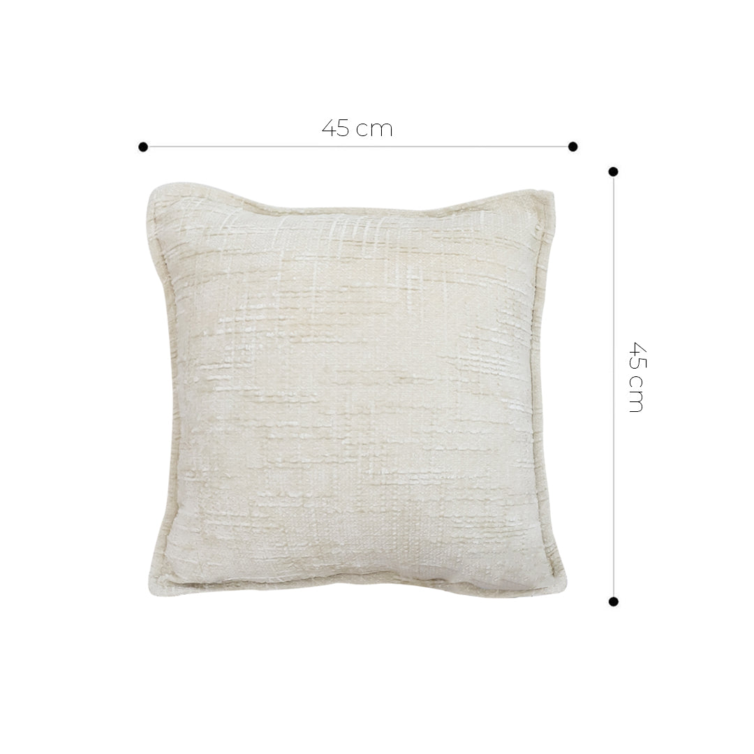 SOGA 45cm Cozy Cream Textured Throw Pillowcase