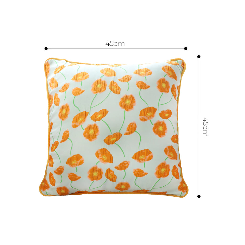 SOGA 2X 45cm Orange Floral Dream Pillowcase