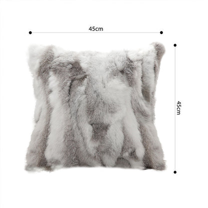 SOGA 45cm  Premium White Faux Fur Pillowcase