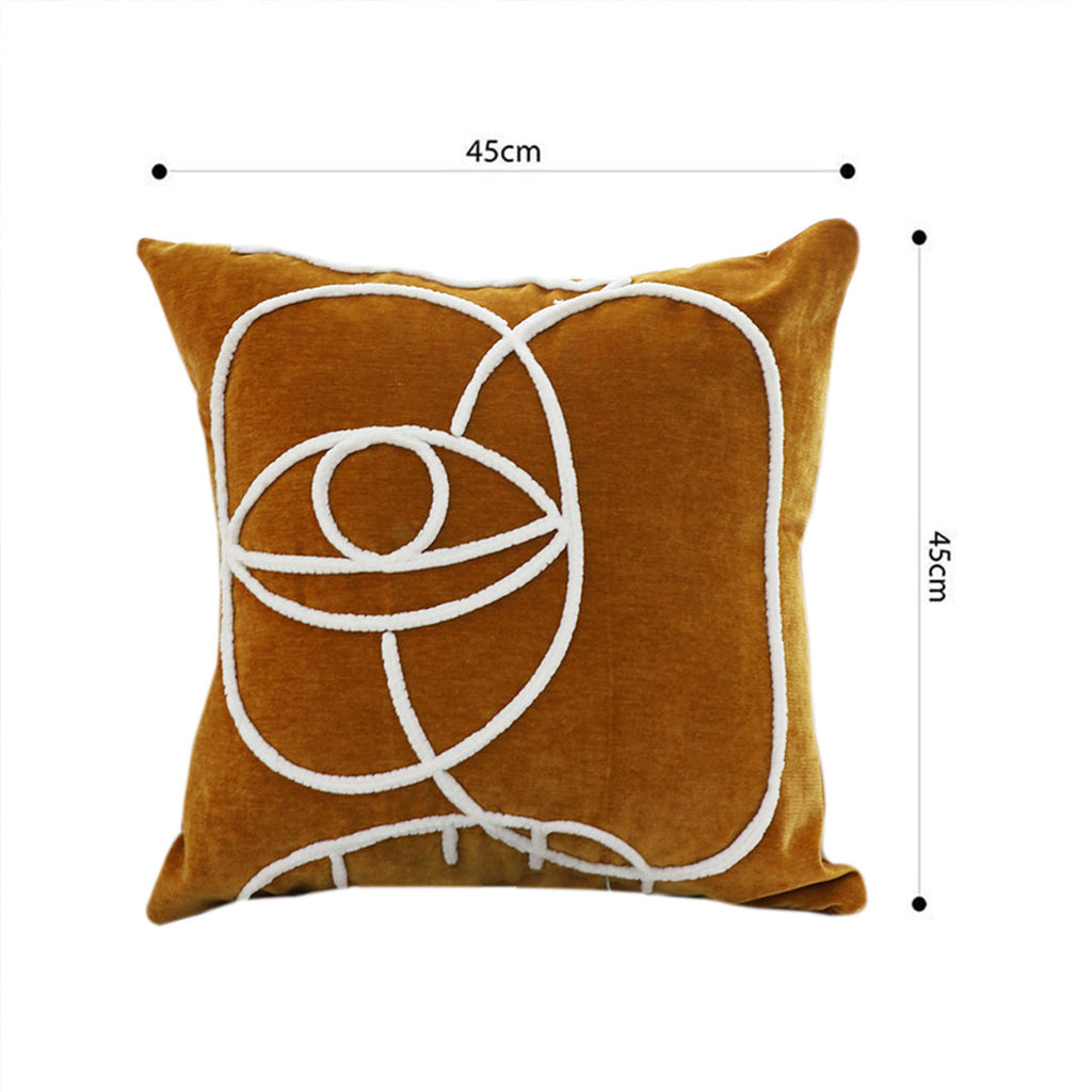 SOGA 2X 45cm Geometric Circle Harmony Pillowcases – Modern Decorative Cushion Covers for Sofa, Bed & Home Décor