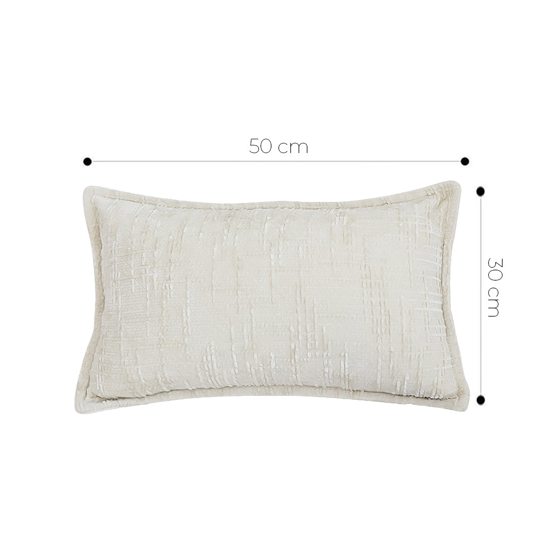 SOGA 30X50cm Elegant Cream Lumbar Pillowcase