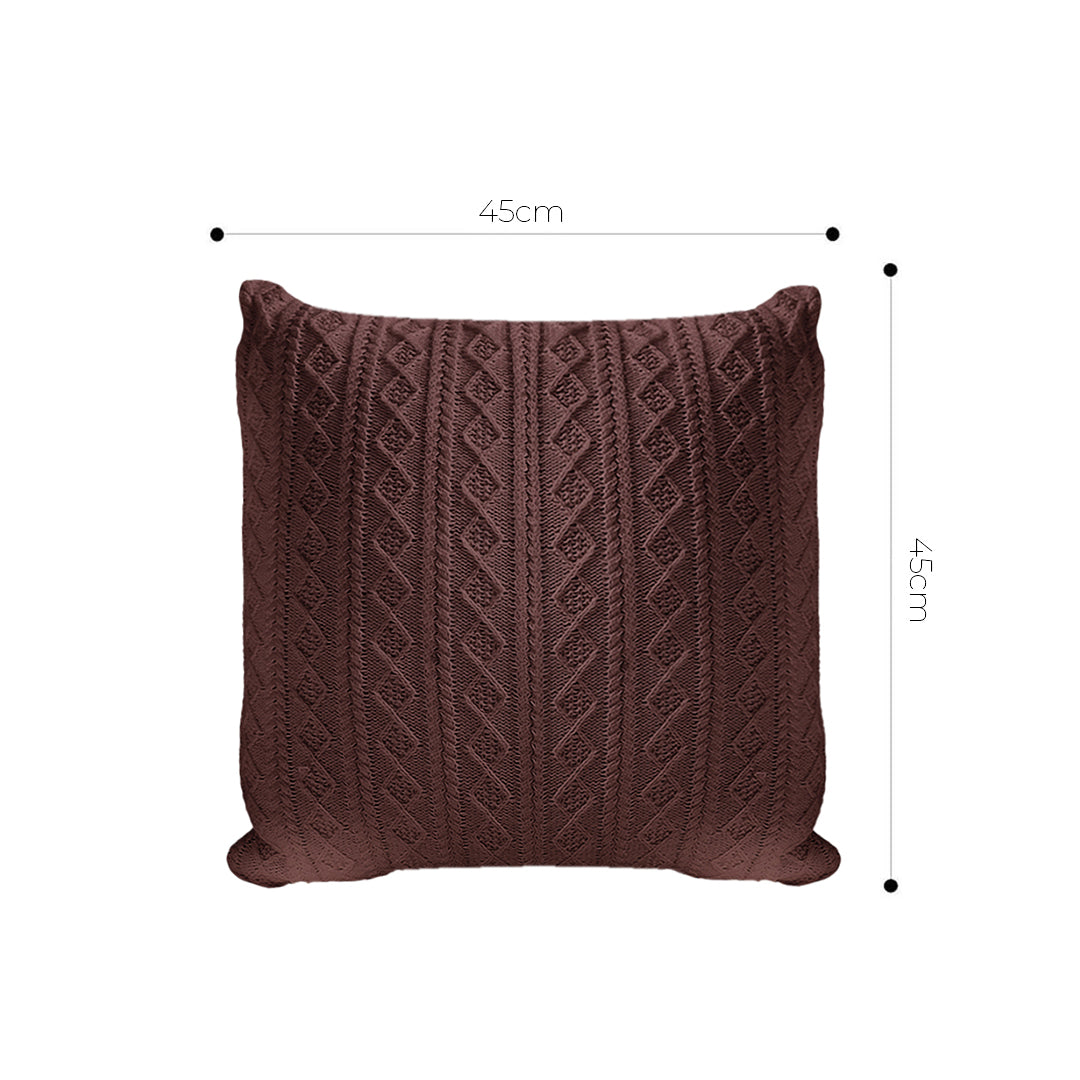 SOGA 45cm Cable Knit Luxury Pillowcase