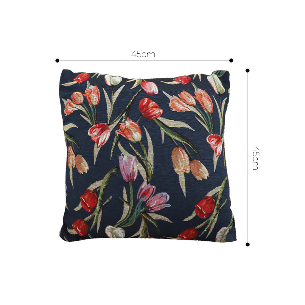 SOGA 45cm Botanical Floral Pillowcase (Dark)