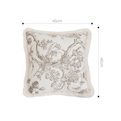 SOGA 45cm Sage Green Botanical Embroidered Pillowcase