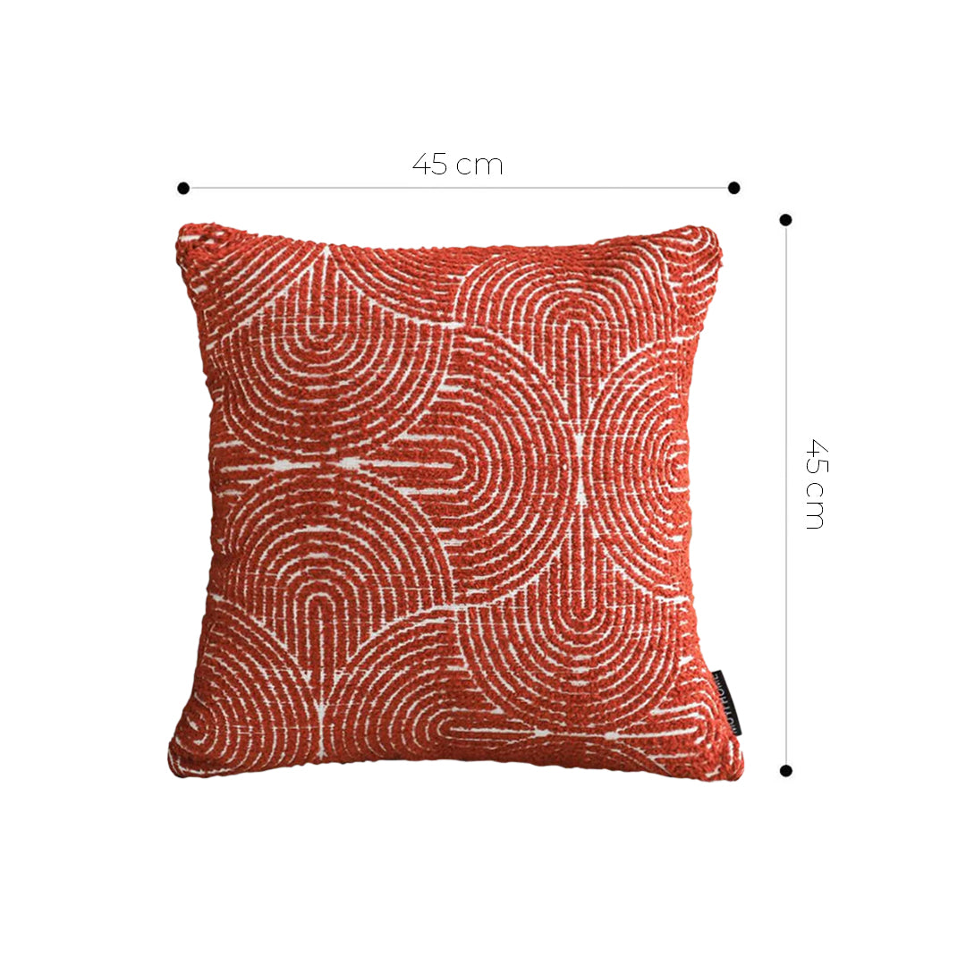 SOGA 30x50cm Cinnabar Burnt Orange Lumbar Pillowcase