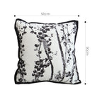 SOGA 45cm Black & White Botanical Modern Pillowcase