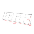 SOGA 70.9in Crabapple Red Triangular Wedge Bed Pillow Headboard Backrest Bedside Tatami Cushion Home Decor