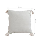 SOGA 2X 45cm Minimalist Cream Tassel Pillowcase with tassels