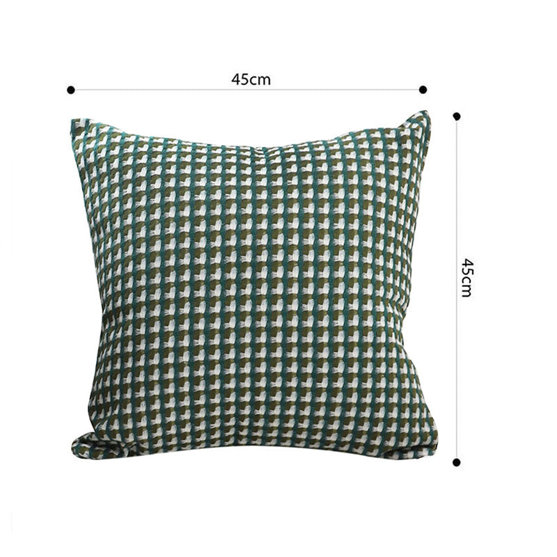SOGA 45cm Forest Green Geometric Pillow Cover