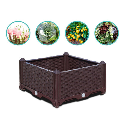 SOGA 2X 80cm Raised Planter Box Vegetable Herb Flower Outdoor Plastic Plants Garden Bed Deepen