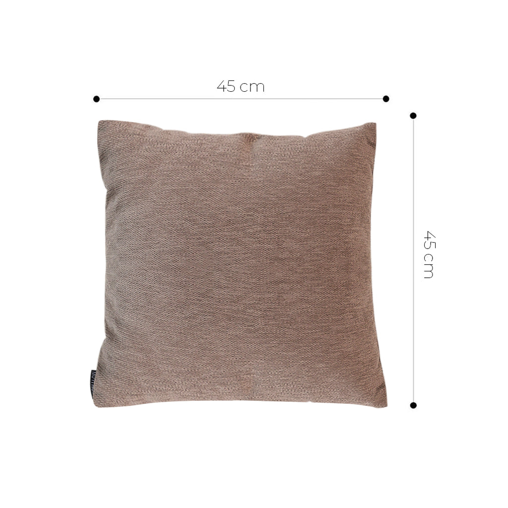SOGA 45cm Minimalist Textured Brown Pillowcase